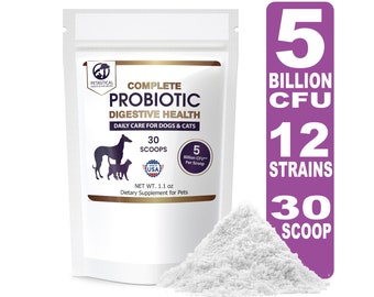 Petastical Probiotics for Dogs and Cats with 5 BILLION CFU - 30 scoop