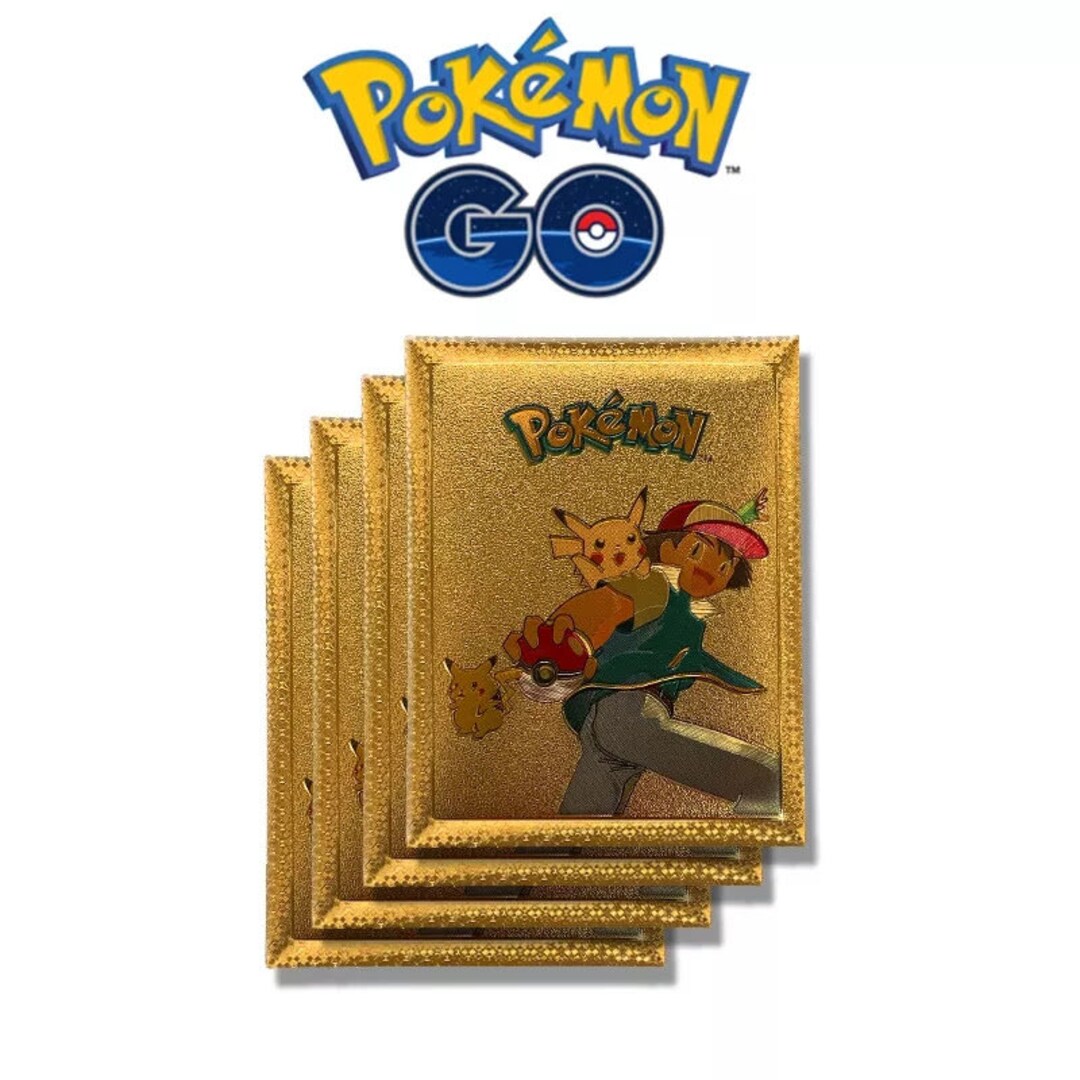 Golden Pokemon Cards - Etsy