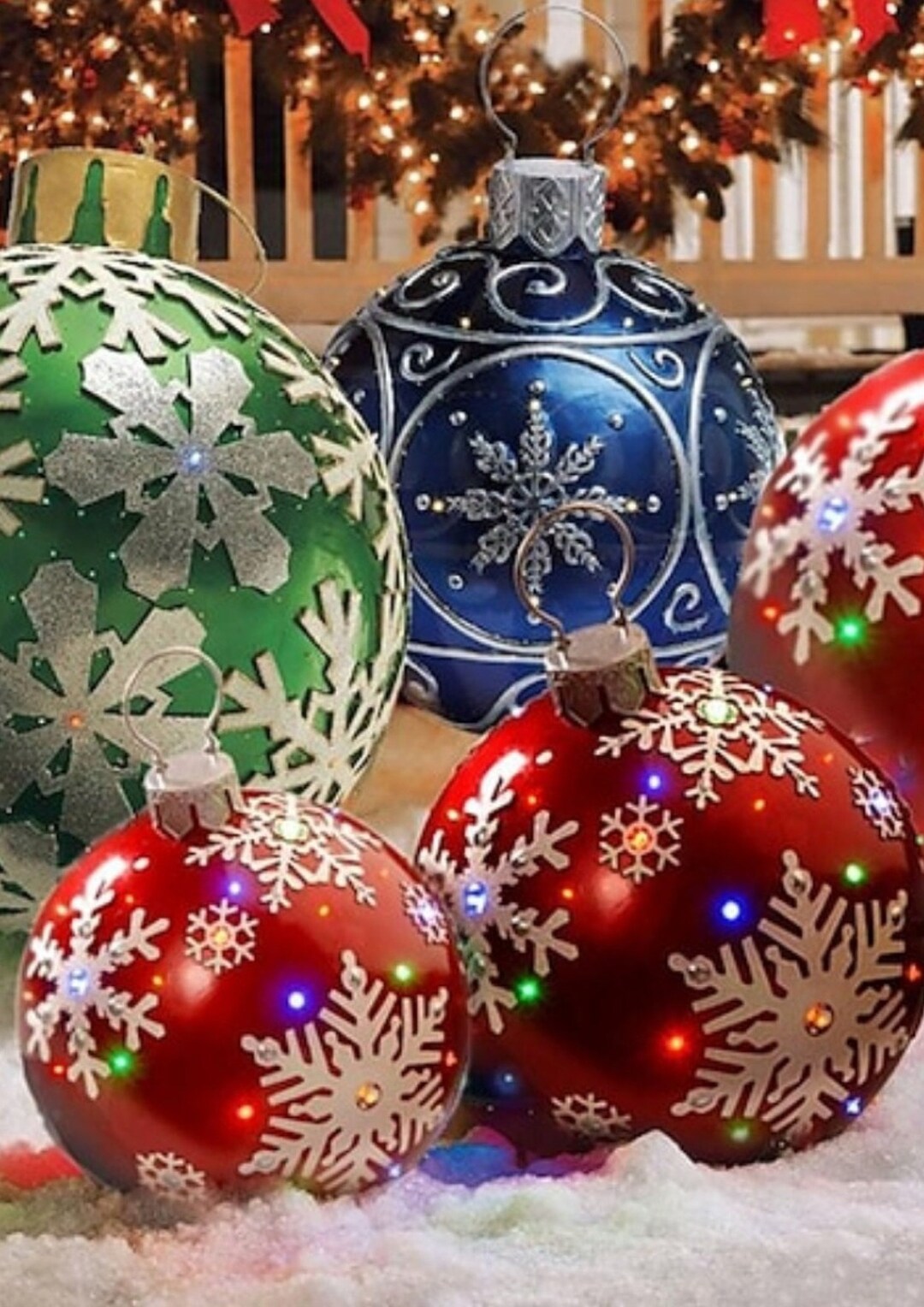 Large blow up christmas baubles Clearance