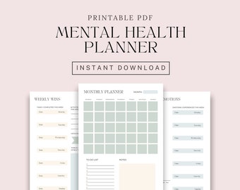 Mental Health Planner, Mood Tracker, Anxiety Journal, Therapy Worksheets, Therapy Office Resources, Therapist Tools, Self Care Workbook