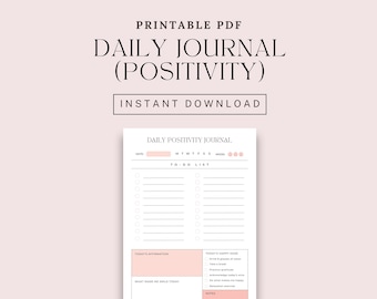 Daily Positivity Journal: Self-Care Planner (PDF)