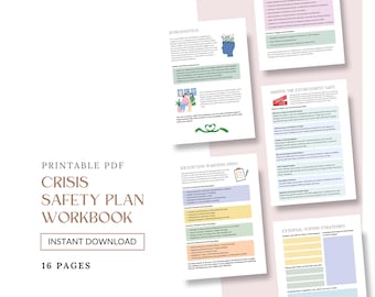 Plan de seguridad en crisis, Plan de seguridad, Plan de seguridad emocional, Plan de crisis personal, Plan de seguridad del terapeuta, Recursos para terapeutas, Plan de crisis