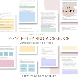 Arbetsbok för att tillfredsställa människor, Att tillfredsställa människor kontra att vara medkännande, Att sätta gränser, Arbetsblad för att tillfredsställa människor, Relationscoach, ACT