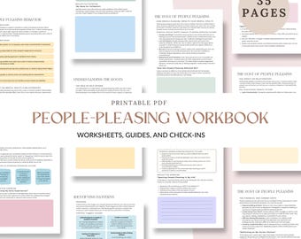 People Pleasing Workbook, People Pleaser, Saying No Worksheets, Emotional Boundaries, People Pleaser Worksheets, Finding My Voice Workbooks