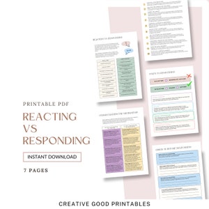 Reacting Vs Responding, Family Therapy, How to Have Difficult Conversations, Communication Workbook, Couples Therapy, Relationship Therapy