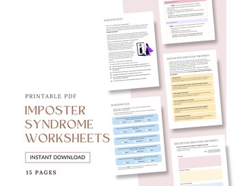 Imposter syndrom Arbeitsbuch: CBT Therapie Arbeitsblätter (PDF)