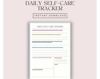 Self-Care Tracker: Druckbarer Wellness Planer (PDF)