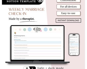 Weekly Marriage Check-In Notion Template: Beziehungs Arbeitsbuch (Digitaler Download))