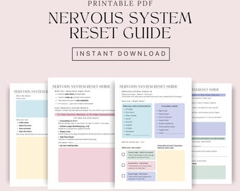 Nervensystem Zurücksetzen Arbeitsblatt, Somatisches Coaching, Polyvagale Theorie, Selbstfürsorge-Toolkit, Somatische Therapie, Traumatherapie, Stressabbau