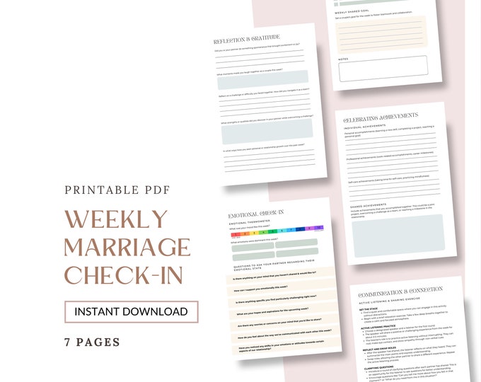 Weekly Marriage Meeting | Relationship Worksheet | Printable | Couples ...