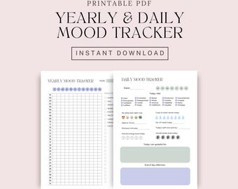 Stimmungs Tracker: Jährlicher Pixel Tracker zum Ausdrucken (PDF)