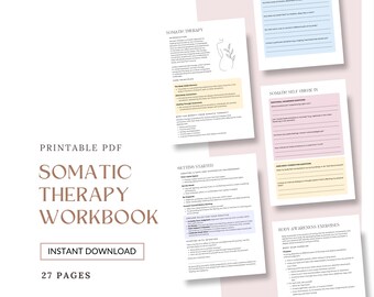 Somatic Therapy Workbook, Somatic Therapy Bundle, Somatic Therapy Work, Somatic Exercises Workbook, Somatic Therapy Client, Psychosomatic