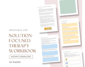 Lösungsorientierte Kurztherapie Arbeitsblätter, SFBT, DBT Workbook, EMDR Therapie, Bpd