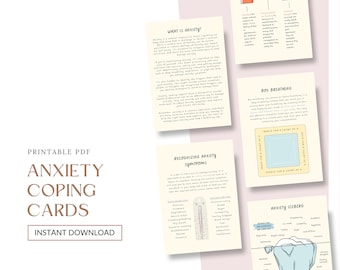 Tarjetas para afrontar la ansiedad: Salud mental y afirmación (Descarga digital)