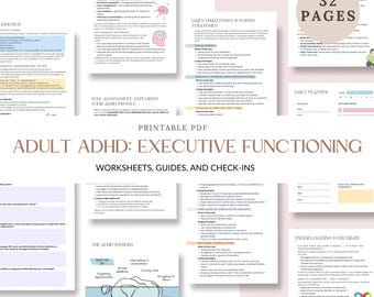 Caderno de Exercícios para Adultos com TDAH, Atividades para Executivas (Imprimir), Caderno de Organização para TDAH, Motivação para TDAH, Gerenciamento de TDAH, Dicas para TDAH, Terapia para TDAH