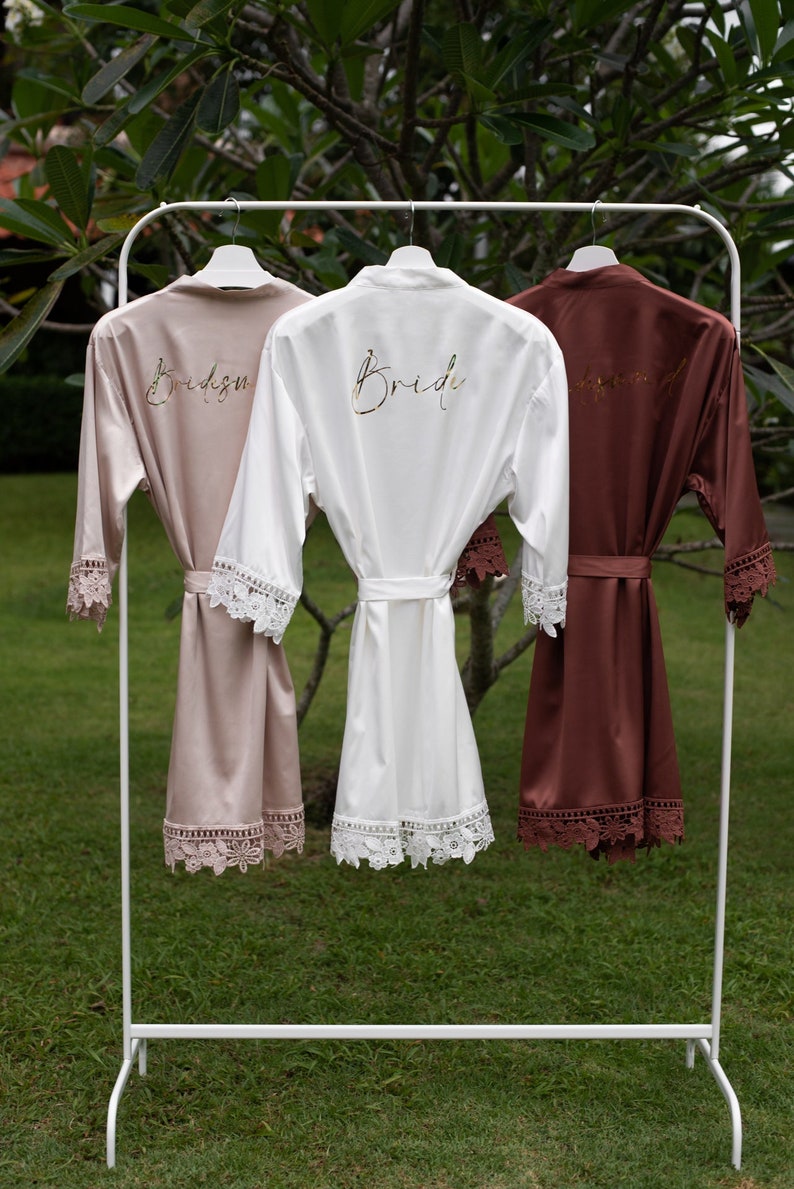 Silk Bridesmaid Robes / Bridal Robes / Bridesmaid Gifts Etsy