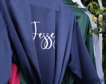 Bridesmaid Robes Satin Lace Sets of 4 5 6 7 8 9 Bridesmaid Gifts Personalized / Bridesmaid Gifts Wedding Day {SL}