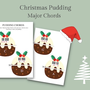 Christmas Pudding Major Chords Match Up Game