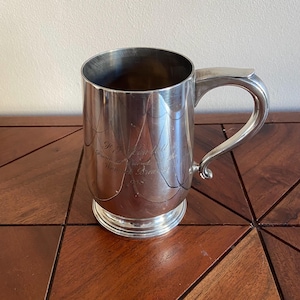 1958 Commemorative Silver Plated Tankard: Wenlock Brewery, Mappin & Webb