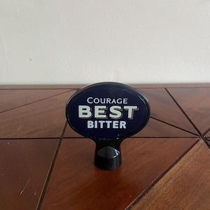 Vintage Plastic Courage Best Bitter Beer Pump Clip - Retro Advertising Barware Sign 80s 90s