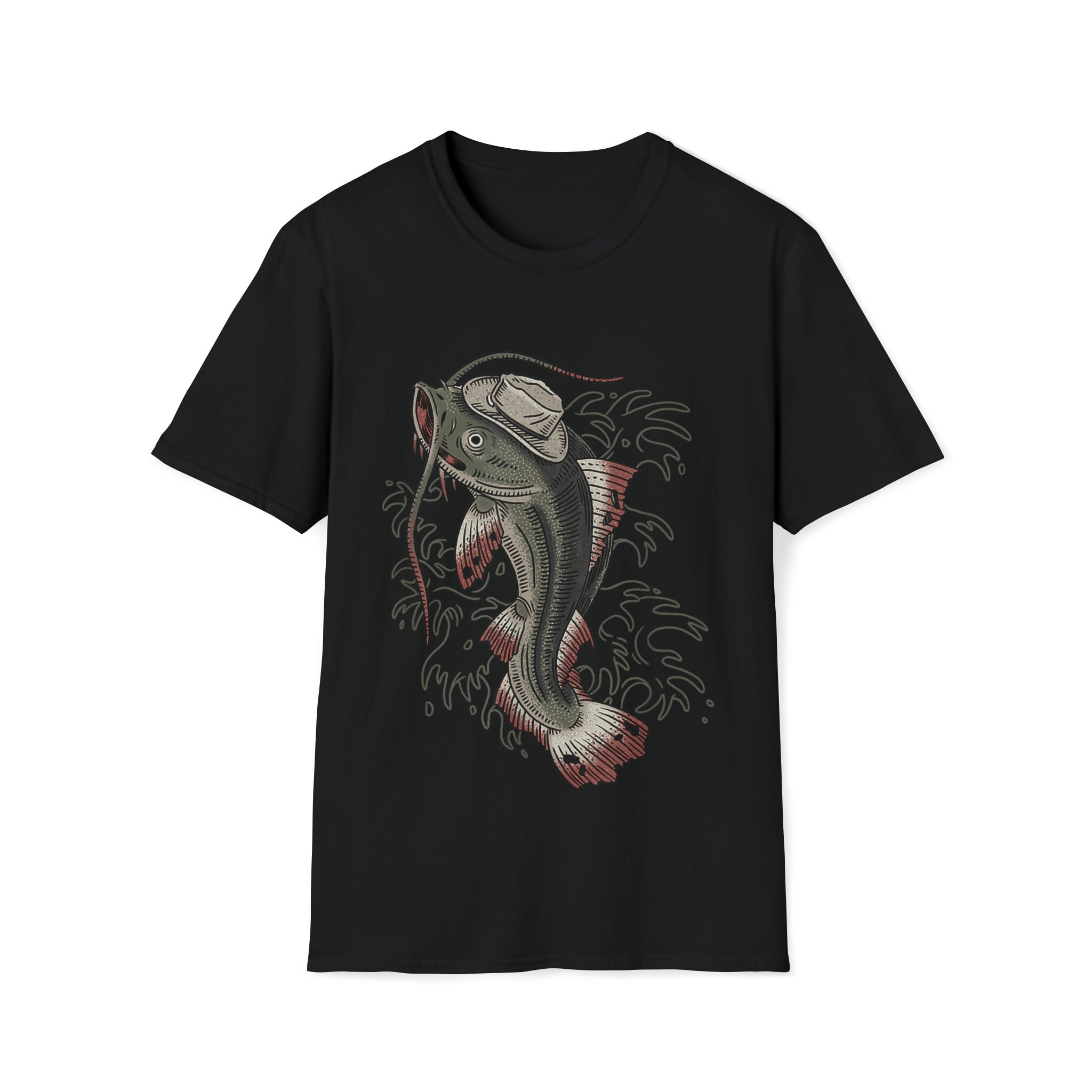  Catfish Funny Slayer Catfishing Fish Lover Retro Graphic  T-Shirt : Clothing, Shoes & Jewelry