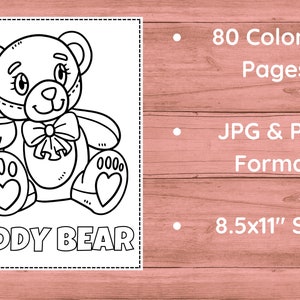 80 Printable Coloring Pages For Kids, Toddlers, Preschoolers, Coloring Book Coloring Page Preschool Kindergarten Homeschool Printables image 5