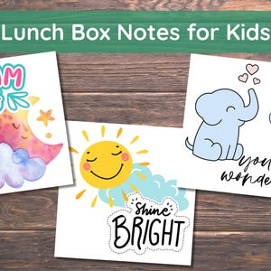 Lunchbox Notizen für Kinder, 24 Lunchbox Notizen für Kinder, Positive Affirmationen, ermutigende Notizen für Kinder, sofortiger Download Lunch Notizen