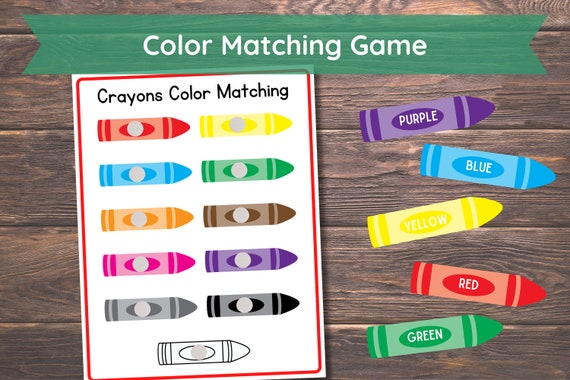 Color Matching Game, Busy Book Printable, Educational Activity, Homeschool Worksheet, Busy Binder for Toddlers