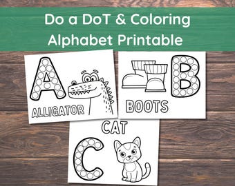 Do a DoT Alphabet Printable Worksheets, Alphabet Fun with Colored Dots, Dot Maker Coloring Pages, Dot Sticker Activity, Fine Motor Skills