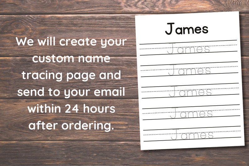 Custom Name Tracing Sheet Handwriting Practice Personalized Name Trace Handwriting Worksheet Printable Handwriting Page Kids Name Writing 画像 3