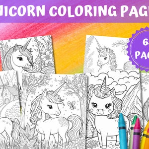 Unicorn Coloring Pages, Unicorn Coloring Pages For Kids, Printable Coloring Pages, Unicorn Printables, Kids Coloring Pages,8.5x11"