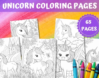 Unicorn Coloring Pages, Unicorn Coloring Pages For Kids, Printable Coloring Pages, Unicorn Printables, Kids Coloring Pages,8.5x11"