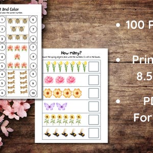 Spring Activity Kindergarten, Spring Homeschool Printable, Preschool Worksheets, Kindergarten Worksheets, Spring Worksheet, Spring Printable image 10