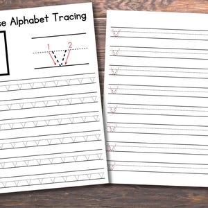 52 Printable Lowercase Alphabet Tracing Worksheets. Preschool-Kindergarten Handwriting.Letter Tracing Worksheets. 8.5x11" image 5