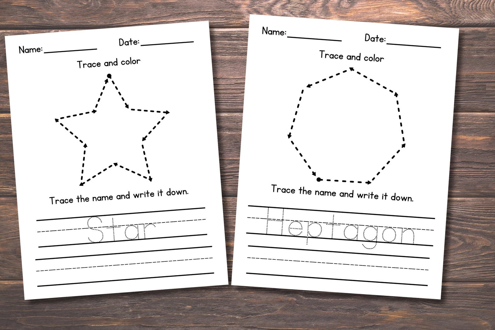 Preschool Shape Tracing, Basic Shape Tracing, Shape Tracing Worksheets ...
