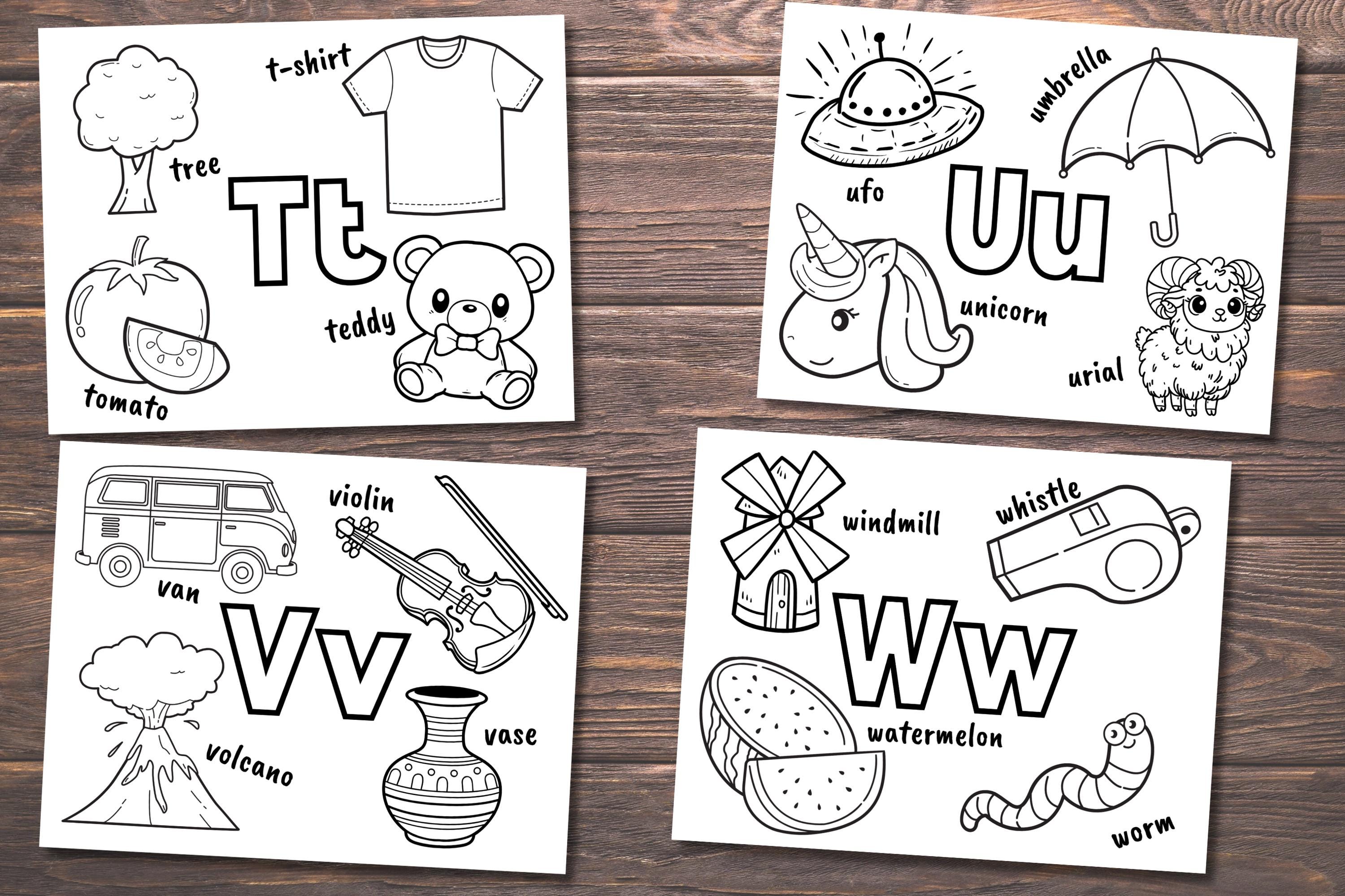 Alphabet Coloring Pages, Preschool Coloring Pages, Preschool Printable ...