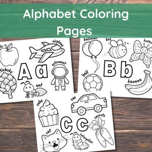 Dibujos para colorear del alfabeto, dibujos para colorear preescolar, imprimibles preescolares, actividades preescolares, letras preescolares, fichas de trabajo preescolares con letras