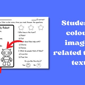 Kindergarten At Home Reading Worksheets | Comprehension Passages | Homeschool Classroom Tutoring | Preschool Reading Blends Worksheets image 4
