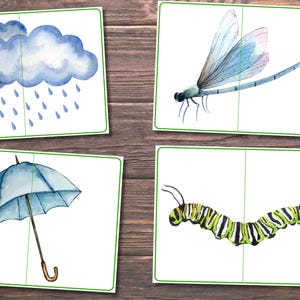 Spring Matching Toddler Activity, Spring Matching, Montessori, Homeschool Resource, Flowers, Spring Animals, Spring Matching Game image 9