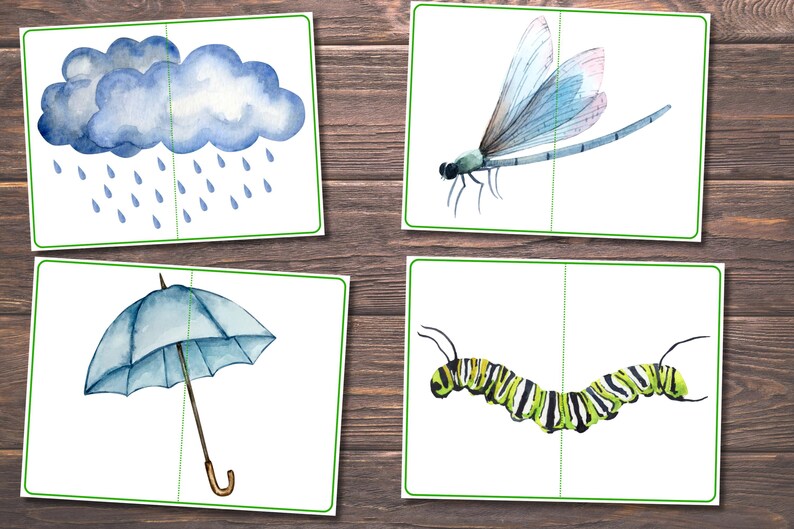 Spring Matching Toddler Activity, Spring Matching, Montessori, Homeschool Resource, Flowers, Spring Animals, Spring Matching Game image 9
