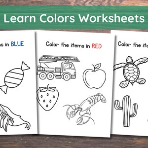 Preschool Color of the Week - Learn Colors -Pre-K Curriculum Worksheets- Printable Preschool Activities - Toddler Learning - Educational