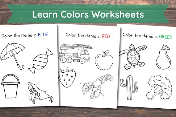 Preschool Color of the Week - Learn Colors -Pre-K Curriculum Worksheets- Printable Preschool Activities - Toddler Learning - Educational