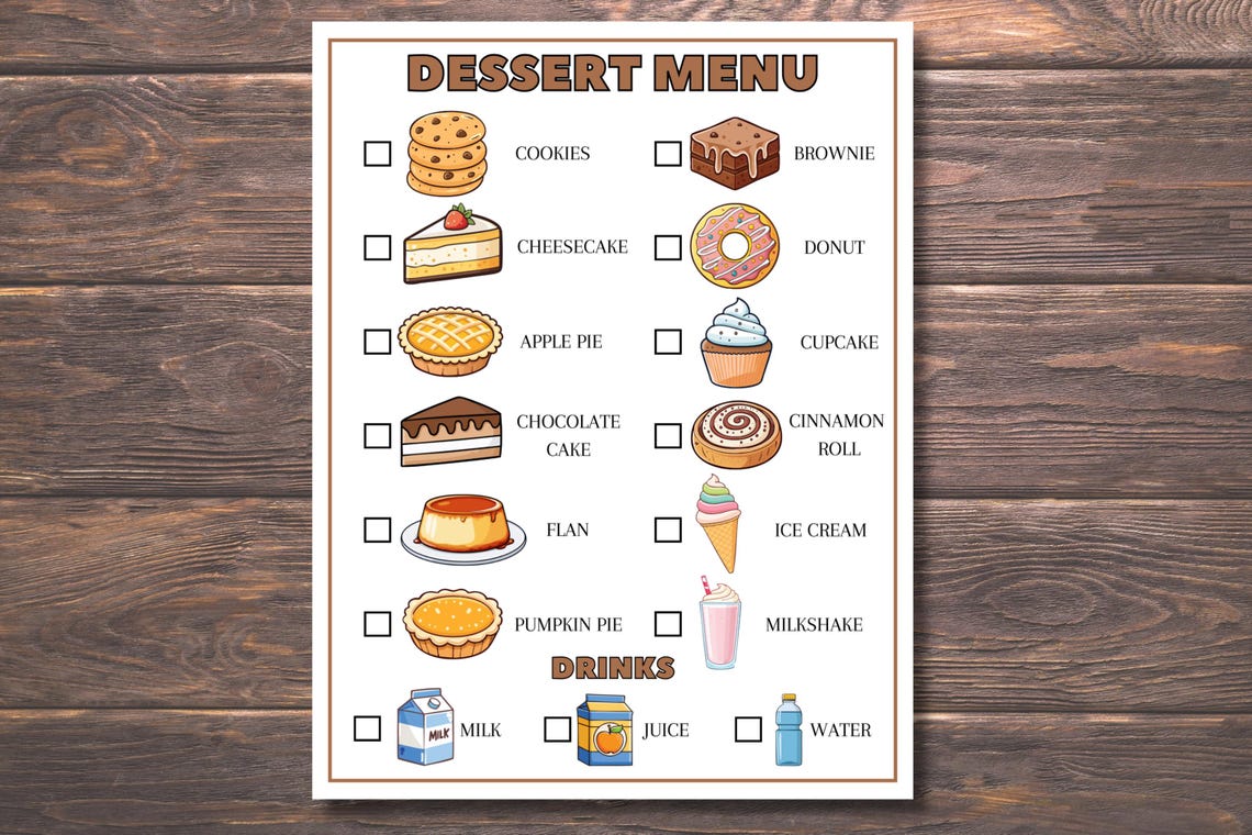 Pretend Play Menus, Pretend Restaurant Menus, Kids Play Menus, Kids ...