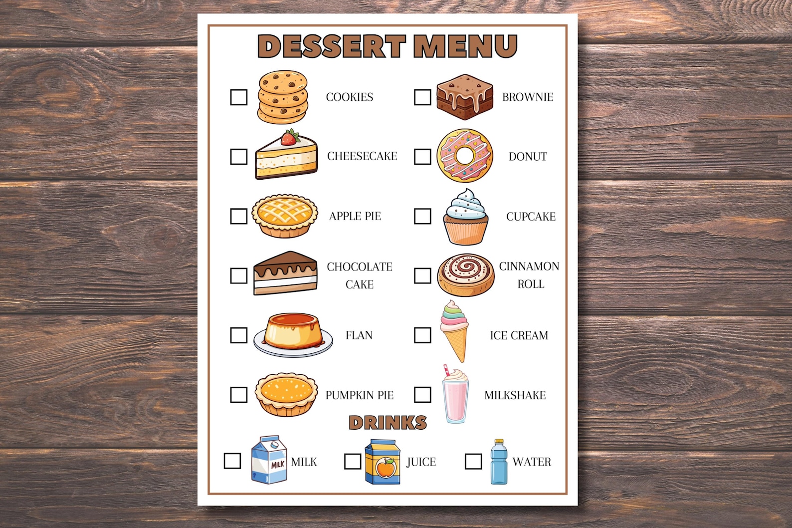 Pretend Play Menus, Pretend Restaurant Menus, Kids Play Menus, Kids ...