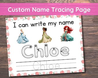 Custom Name Tracing Sheet Handwriting Practice Personalized Name Trace Handwriting Worksheet Printable Handwriting Page Kids Name Writing