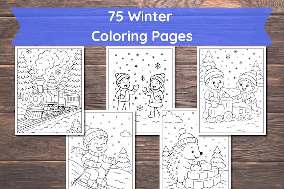 Winter Coloring Pages, Winter Coloring Book, Winter Coloring Sheets, Kids Winter Coloring Pages, Christmas Coloring Pages, Winter Activities