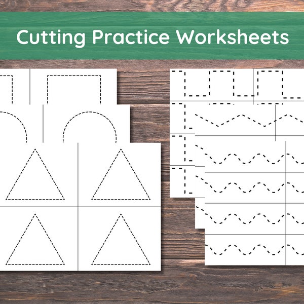 Scissor Skills | Cutting Practice | Preschool Worksheets | Preschool Printables | Scissor Skills Printable | Scissor Practice | Homeschool