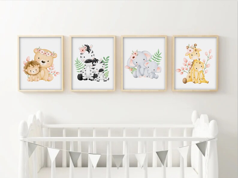 Safari Nursery Decor Safari Nursery Art Print Jungle Nursery Etsy