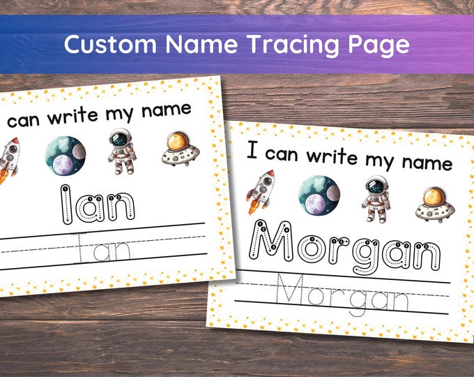 Custom Name Tracing Sheet Handwriting Practice Personalized Name Trace ...