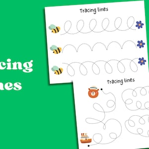 Mega Preschool Activity Worksheets Bundle, PDF Printable, Alphabet, Dot-to-Dot, Cutting, Puzzles, Tracing & Fine Motor Skills for Pre-K image 3